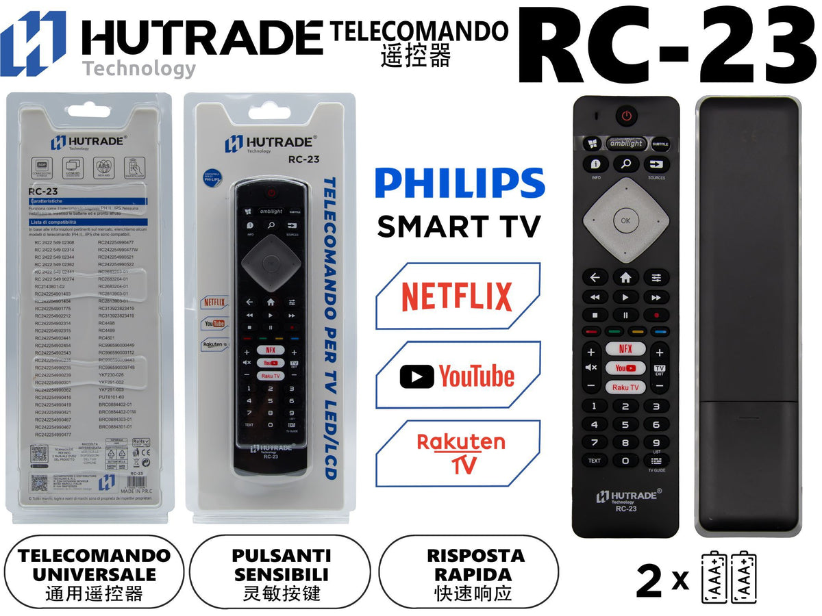 RC-23 TELECOMANDO PER SMART TELEVISIONE PHILIPS