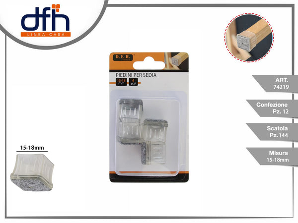 PIEDINI PER SEDIA 15-18 mm 4 pz