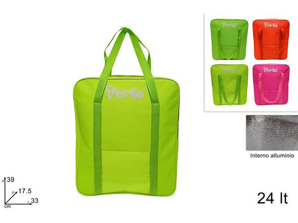 Borsa frigo 24litri con 2 manici colori fluo 4colori al003780a-24/fluo
