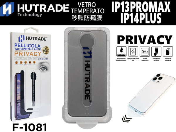 PELLICOLA DI VETRO PRIVACY AUTOINSTALLANTE IP13 PRO MAX/14 PLUS – F1081 575503