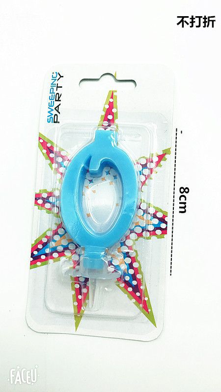 Candelina 9 cm Nr.0 Colore Celeste