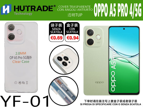 COVER TRASPARENTE OPPO A5 PRO 4G/5G – YF01 011951