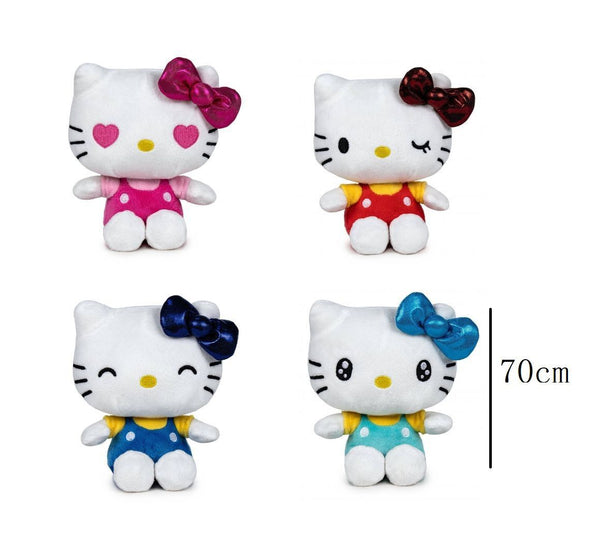 Peluche Hello Kitty con fiocco brillante, assortito