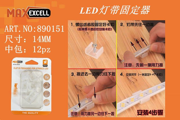 Clip di fissaggio per strisce LED