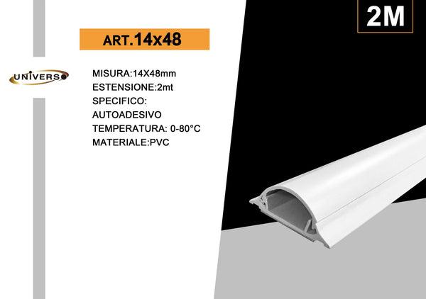 Canalina portacavi in PVC – 14X48