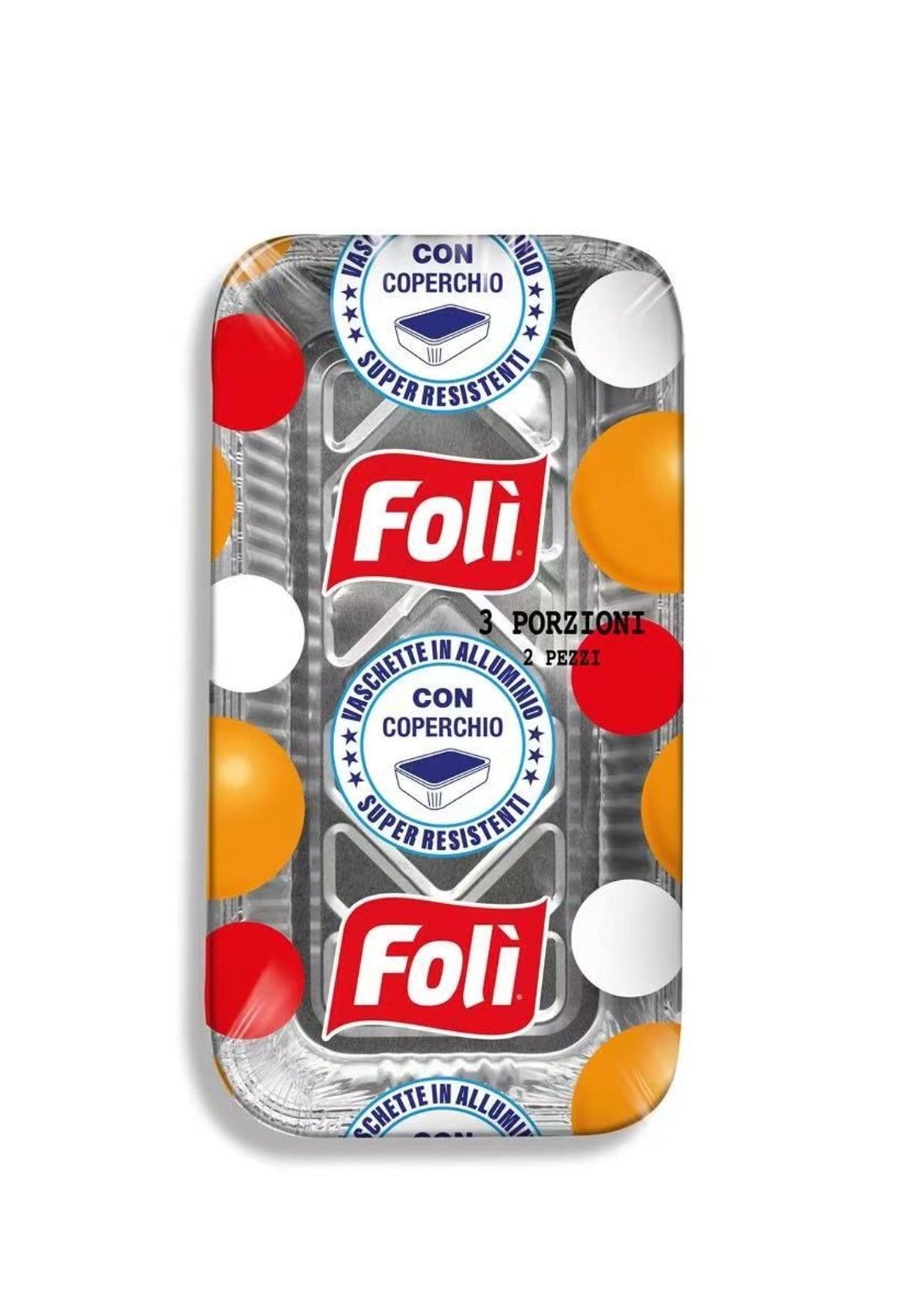 FOLI PACK CONT. ALLUMINIO c/c 3PORZ 2 pz