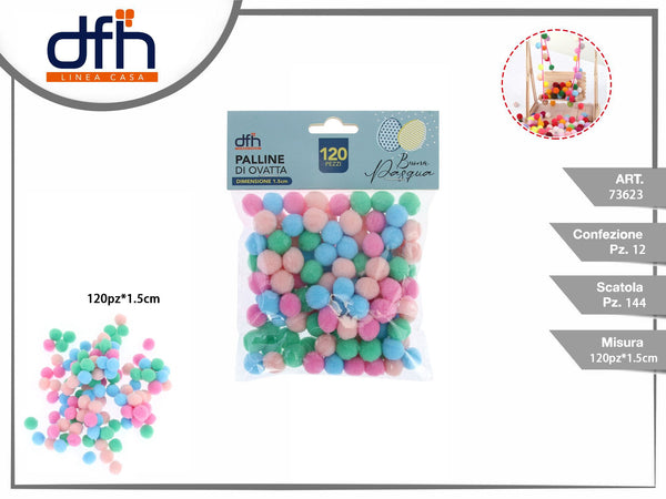 PALLINE DI OVATTA 1.5 cm 120 pz