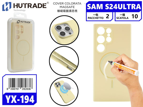YX-194 COVER COLORATA MAGSAFE S24 ULTRA GIALLO