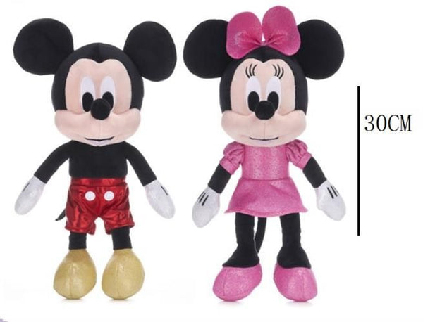 Peluche Topolino e Minnie Sparkle, 30 cm, assortito