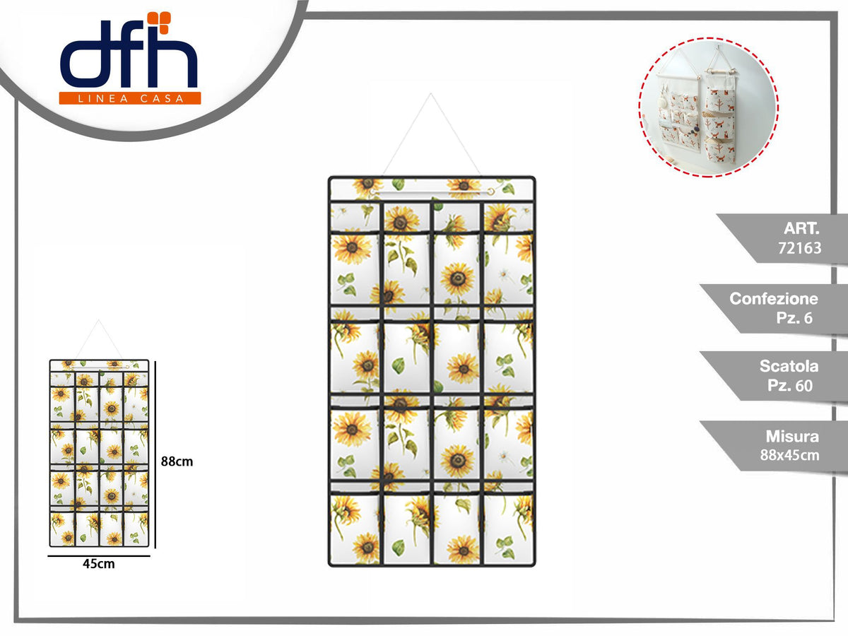 ORGANIZER A SOSPENSIONE 88 × 45 cm 16 RIPIANI
