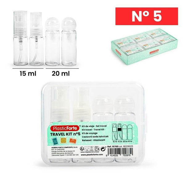 Kit di flaconi da viaggio – 12.5X9.5X3CM – 028166