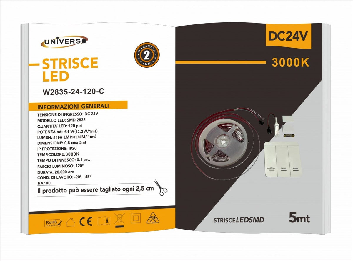 Striscia LED – W2835-24-120-C / W2835-24-120-N