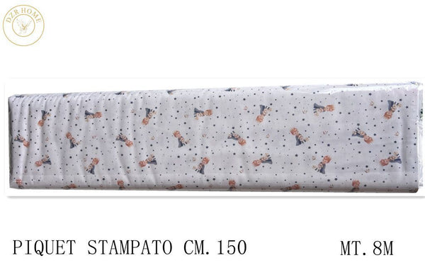 Tessuto per cucito · TESSUTO PIQUET STAMPATO DIS2