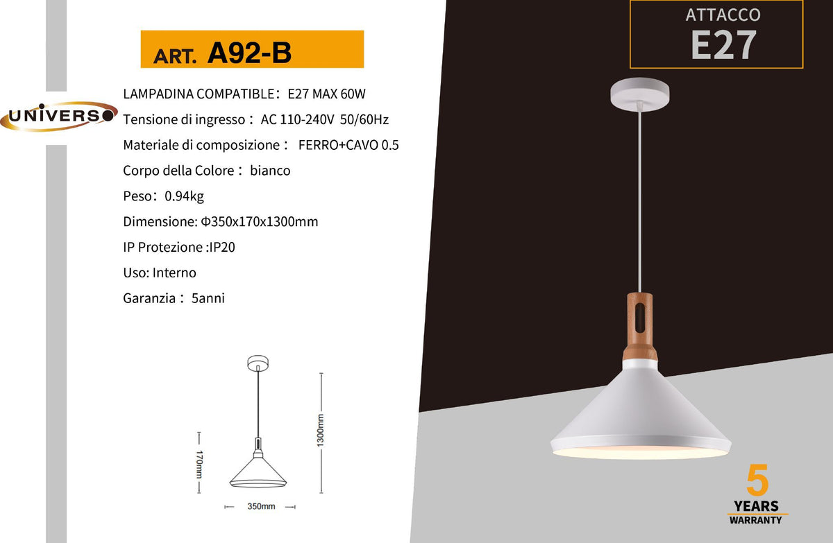 Lampadario Da Soffitto Universo – A92-B