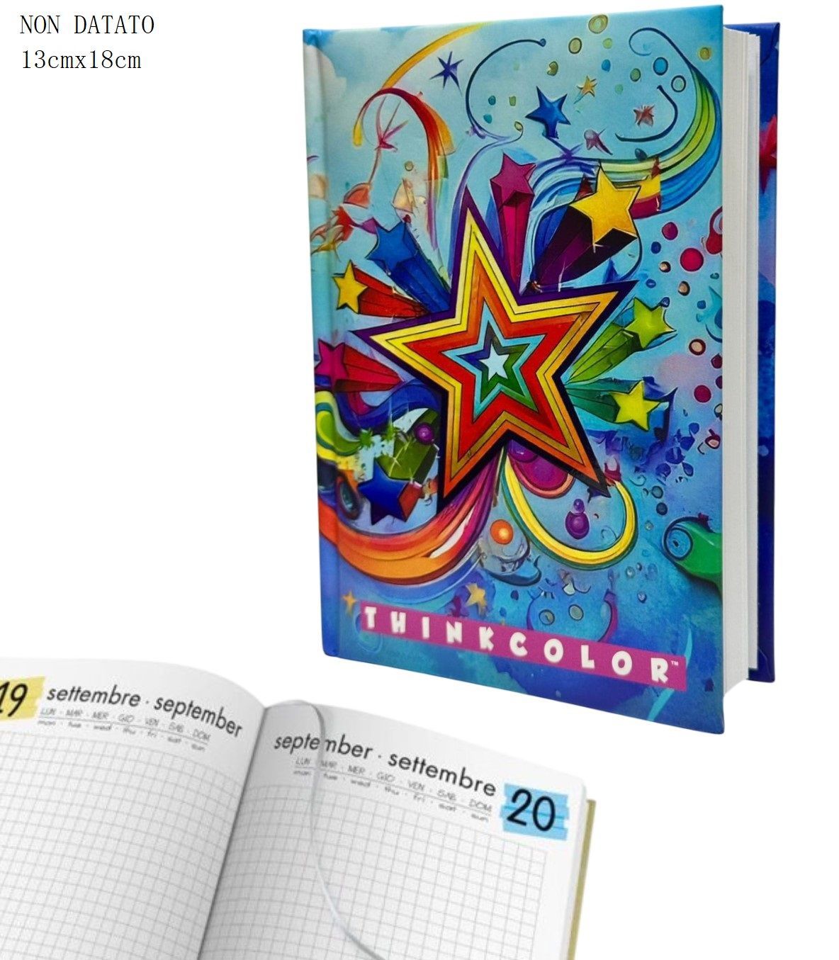 Diario non datato Thinkcolor 13 x 18 cm, stelle