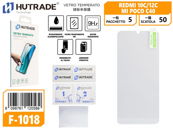 PELLICOLA DI VETRO REDMI 10C/12C/MI POCO C40