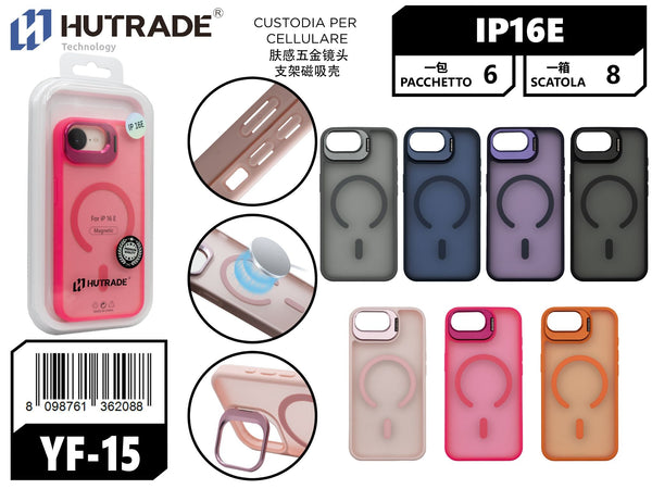 YF-15 COVER COLORATA OPACA CON SUPPORTO A MAGSAFE IP16E/SE 2025/IP17E