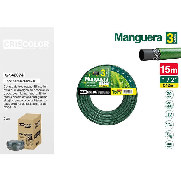 15m 1/2 tubo flessibile
