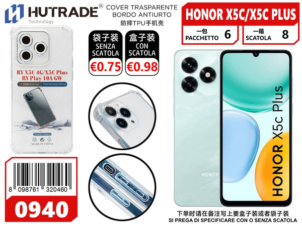 COVER TRASPARENTE BORDO ANTIURTO HONOR X5C/X5C PLUS – 0940 014402