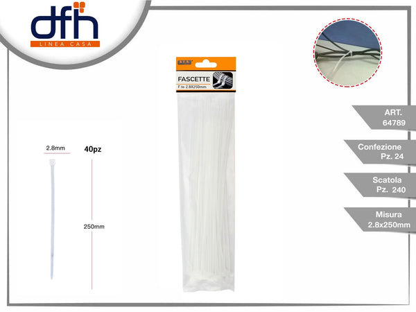FASCETTE CARO BIANCO 2.8 × 250 mm 40 pz
