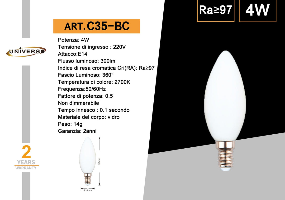 Lampadina LED Universo – C35-BC