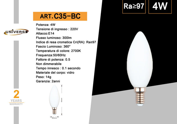 Lampadina LED Universo – C35-BC