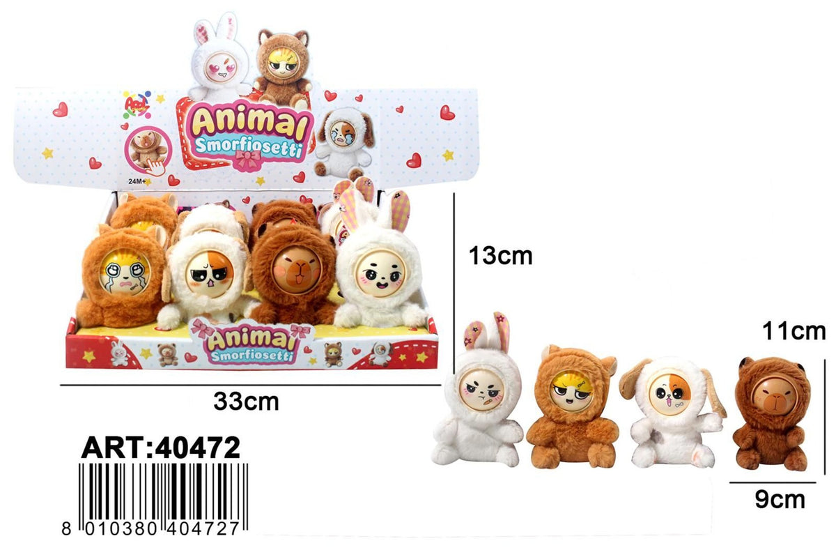 Animal Smorfiosetti, peluche cambia espressione assortito AP40472