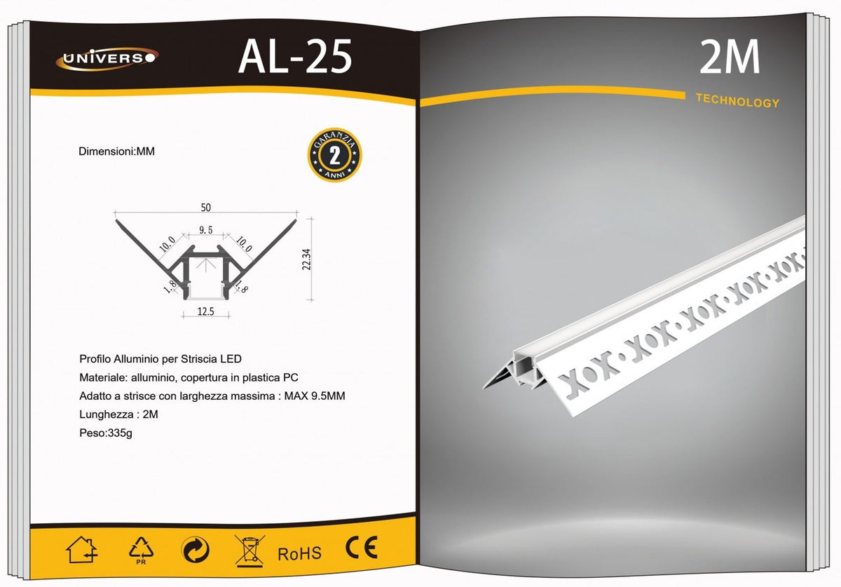 Profilo per strisce LED – AL-25