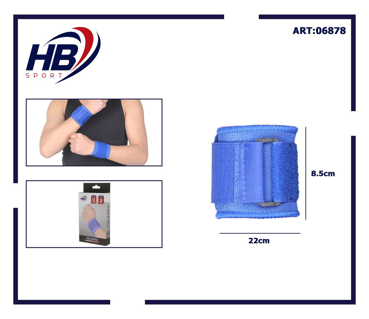 Polsino elastico-blu