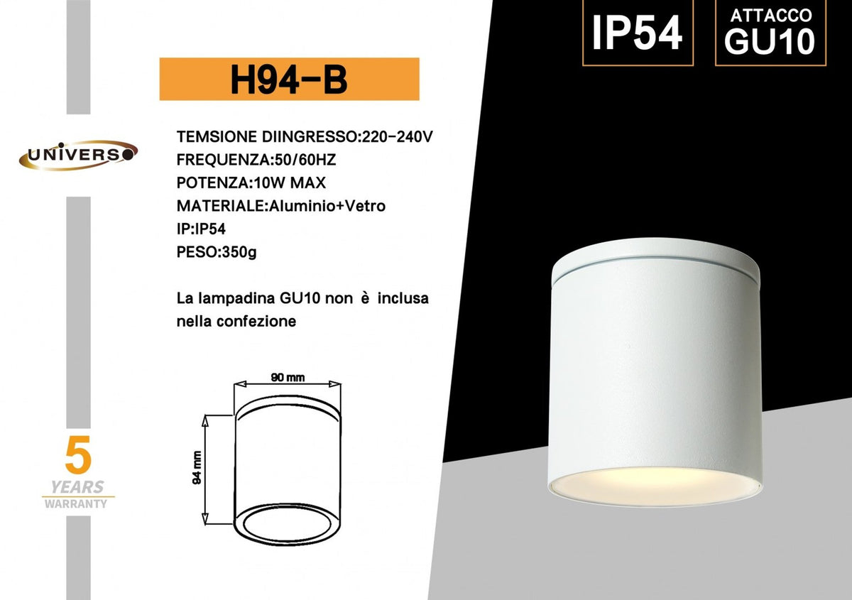 Faretto da soffitto – H94-B