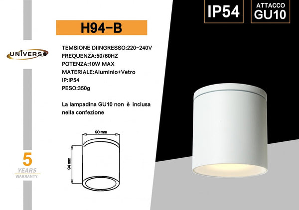 Faretto da soffitto – H94-B