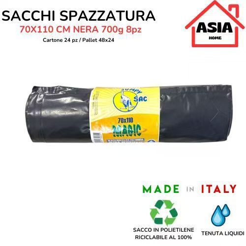 BUSTA SPAZZATURA 70 × 110 cm NERO
