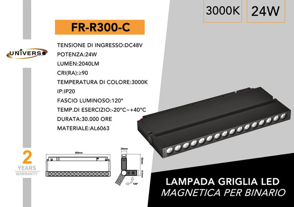 Lampada A Griglia LED Magnetico Universo – FR-R300-C
