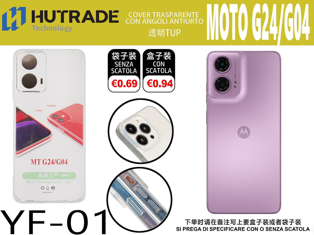 COVER TRASPARENTE MOTO G24/G04/G04S/E14 – YF01 011862