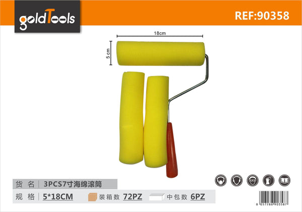 Rulli e ricambi per pittura 5×18CM – art. 90358