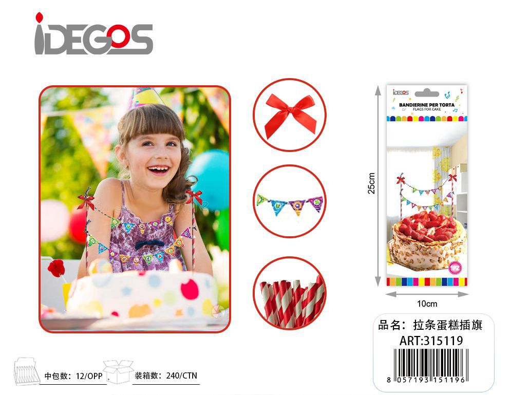 Stecchini decorativi per torte, 12 pezzi