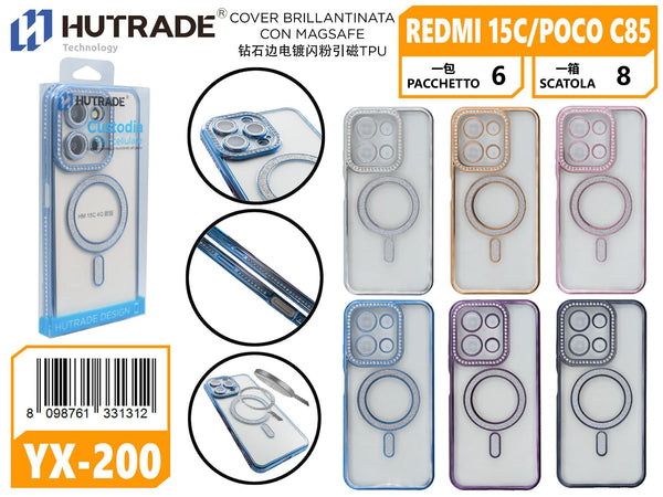 YX-200 COVER BRILLANTINATA CON MAGSAFE REDMI 15C/POCO C85