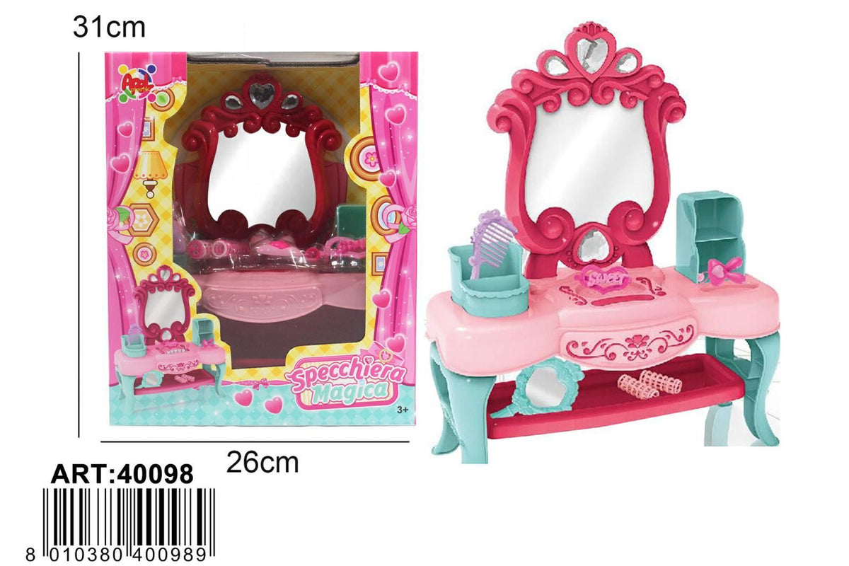 Specchiera Magica, specchiera giocattolo con accessori AP40098