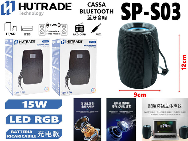 SP-S03 PICCOLA CASSA BLUETOOTH DA 15W