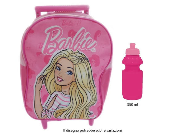 Barbie, zainetto trolley con borraccia 350 ml 672996