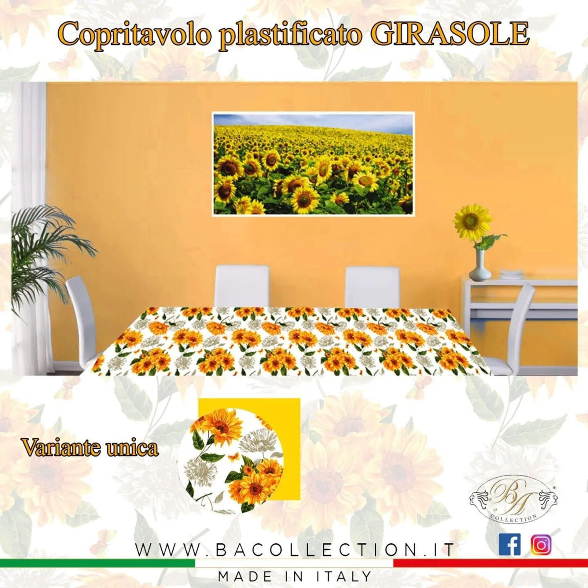 Tovaglia plastificata GIRASOLE