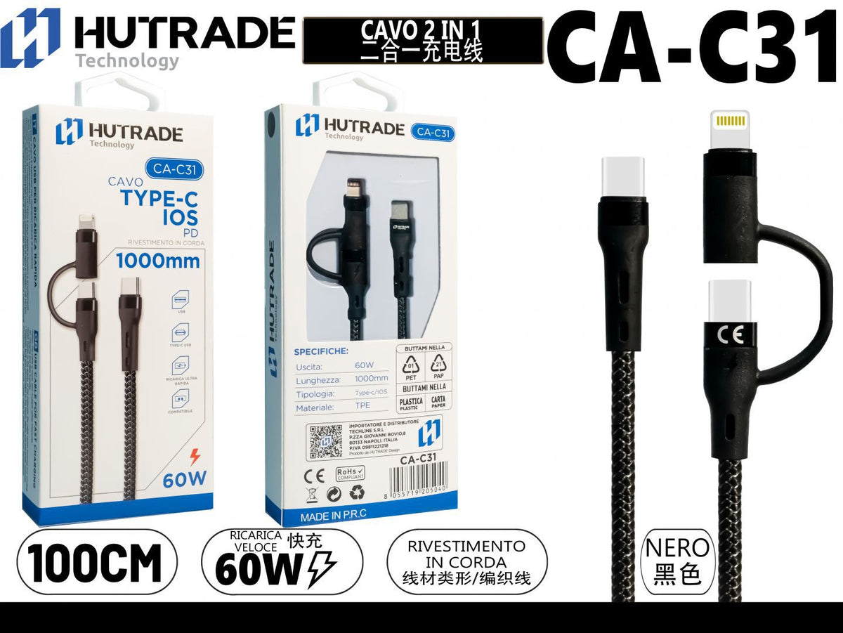 CA-C31 CAVO TYPE-C 2 IN 1 60W
