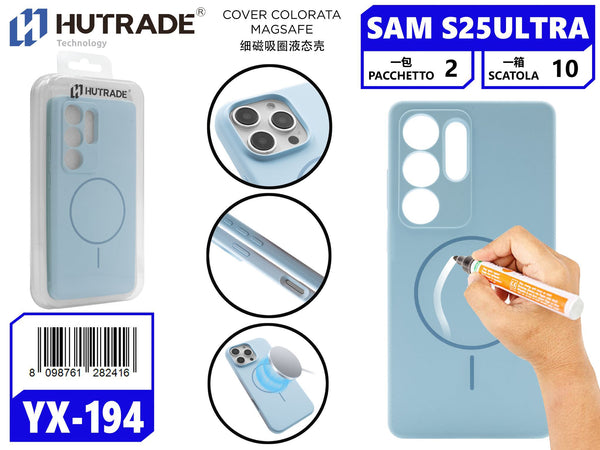 YX-194 COVER COLORATA MAGSAFE SAM S25 ULTRA CELESTE