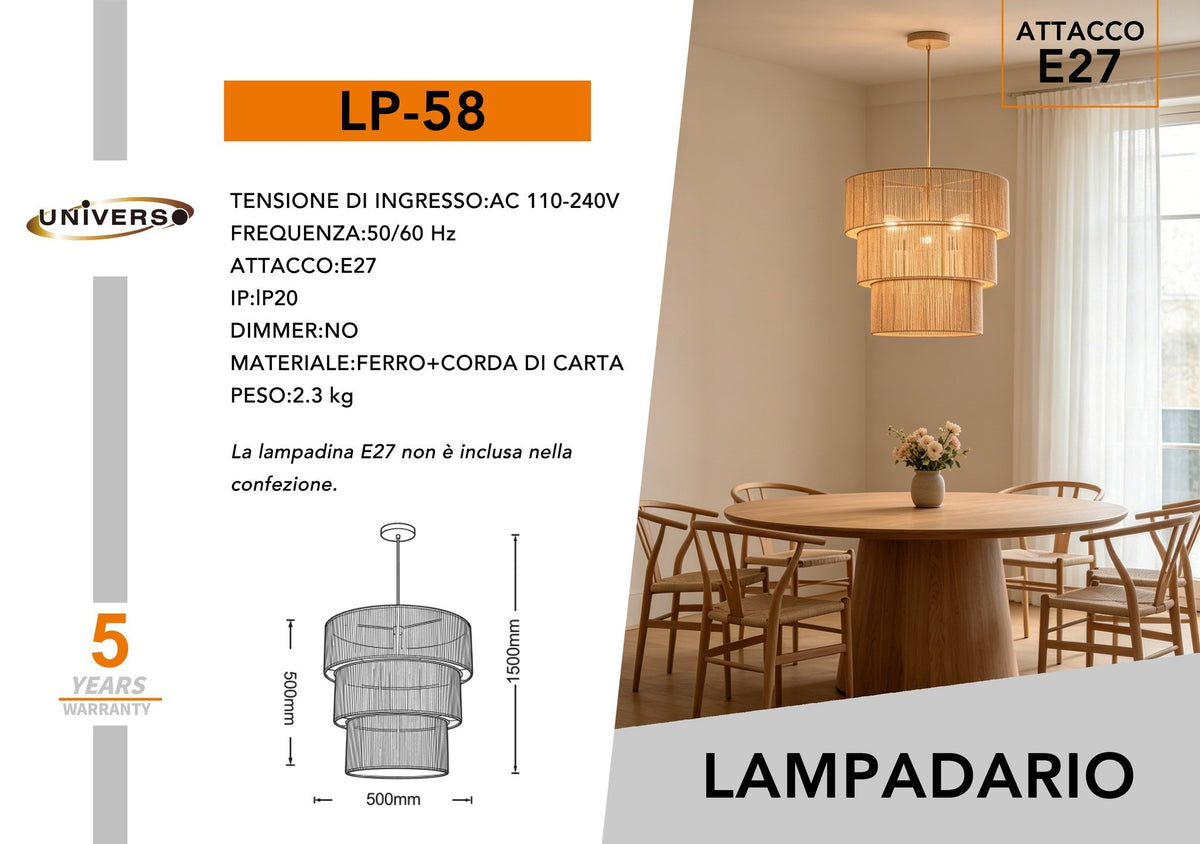 Lampadario Da Soffitto Universo – LP-58