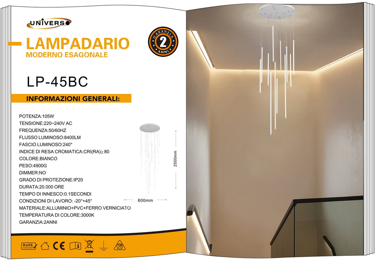 Lampadario Da Soffitto Universo – LP-45BC