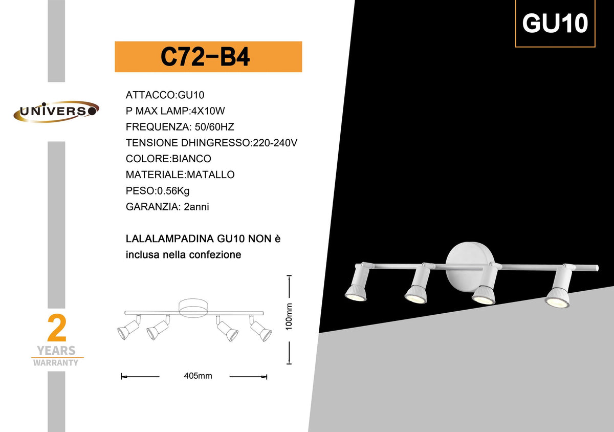 Faretto da soffitto – C72-B4