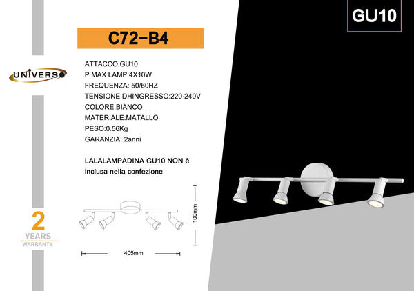 Faretto da soffitto – C72-B4