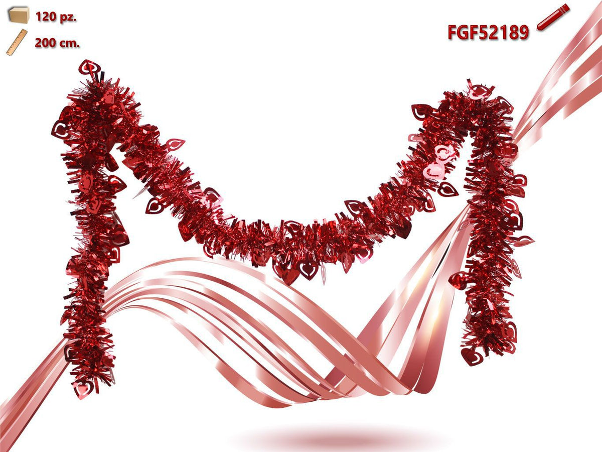 Festone decorativo col. rosso