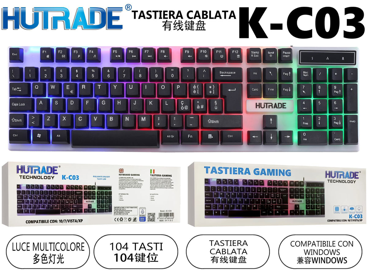 TASTIERA CON FILO A LED – K C03