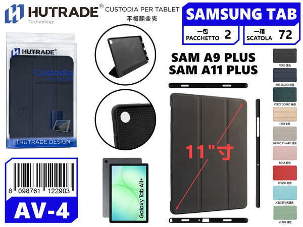 CUSTODIA PER TABLET SAM A9PLUS/A11PLUS 11 POLLICI